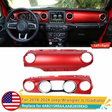 For 2018-2024 Jeep Wrangler JL Gladiator Rubicon Dash Trim Strip Red Left+Right picture