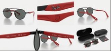​Ray-Ban Scuderia Ferrari RB 3696-M F002/5J Matte Black Red Polarized 51mm NWOT picture
