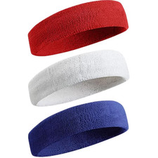 3Pcs Sweatproof Sports Headbands for Men Women Moisture-Wicking Sweatband Tennis picture