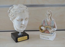 Hygieia head and bust sculpture set artifacts picture