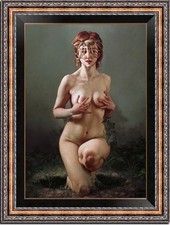 Hand Painted Oil Painting art Female Women Nude Canvas 24