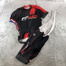 Stage One Cycling Jersey Bib Shorts Mens Large Black Red FFWD Fast Forward Bike picture