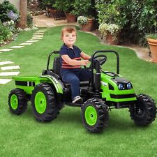 12V Kids Electric Ride on UTV Truck Tractor Toys Car w/Dump Bed Remote Green picture