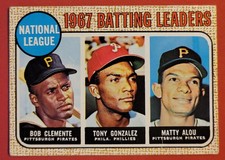 1968 Topps - League Leaders Roberto Clemente, Matty Alou,  #1 picture