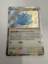 Pokémon TCG Ditto Baby Shiny Holo Rare Card 201/091 Sv: Paldean Fates NM picture