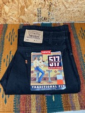 Vintage LEVI'S 517 Orange Tab Traditional Fit Boot Cut Denim Jeans 35x34 NEW picture
