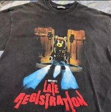 Kanye West Ye Late Registration Remake black T shirt vtg Gift tee BL1536 picture