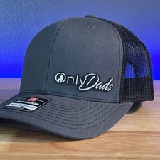 Only Dads Funny Leather Patch Hat Charcoal/Black picture