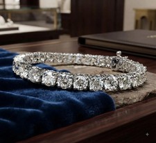 11.00Ct Round Cut Natural Diamond Solid 950 Platinum Luxurious Tennis Bracelet picture