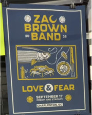 Zac Brown Band Poster Charleston SC 2026 Concert Love Fear Tour picture