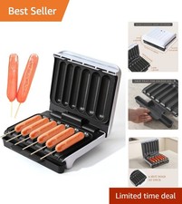 Deluxe Hot Dog Cooker & Grill - Non-Stick Plate, Cooks 6 Hot Dogs Effortlessly picture