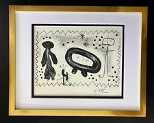 🔥JOAN MIRO 1971 BEAUTIFUL SIGNED PRINT  FRAMED picture