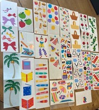 VTG Mrs Grossman Sticker Lot 1980s 1986 1989 Palm Tree Picnic Basket Module Roll picture