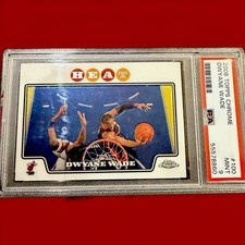 Topps Chrome 2008 Dwyane Wade Miami Heat #100 PSA 9 Basketball Base Set picture