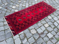 Turkish Vintage Rug Handmade Wool Rug Bohemian Runner Rug 1,9 x 4,5 ft picture