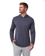 TravisMathew Men's Heater Series Performance Jersey Long Sleeve Hoodie picture