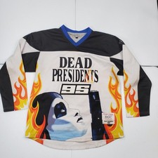 Dirty Headgear Classics Shirt Mens Large Dead Presidents 95 Flame Hockey Jersey picture