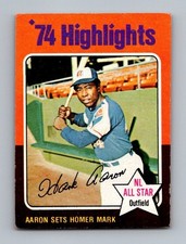1975 Topps Mini Set-Break # 1 Hank Aaron VG-VGEX *JAYSACE* picture