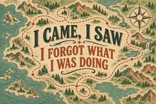 I CAME, I SAW I FORGOT WHAT I WAS DOING Funny Sign Aluminum picture