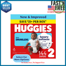 Huggies Little Snugglers Fragrance Free Baby Diapers, Size 2 , 144 Count, NEW picture