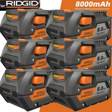 6-1X 8.0Ah For RIDGID 18V Battery R840087 R840083 R840085 R840084 Rigid Tool picture