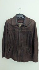 Wilsons Adventure Bound Brown Leather Jacket XL Thinsulate Full Zip Quilted picture