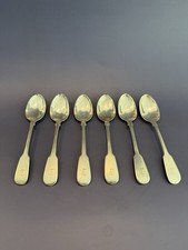 Rare Antique 19th Century Sterling Silver Spoons - Set of 6 picture