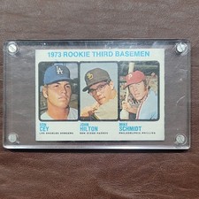 Topps 1973 #615 Rookie Third Basemen Ron Cey John Hilton Mike Schmidt picture