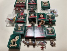 Vtg. 1989 HALLMARK KEEPSAKE Assorted Vintage Holiday Christmas Ornaments 11 pc picture