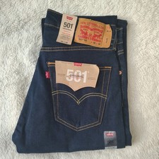 Levi's 501 Men's Jeans 32x32 Dark Wash Stretch Straight Leg Button Fly NWT picture