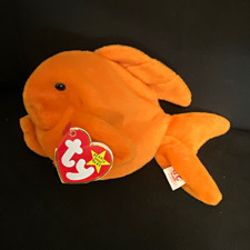 Ty Beanie Babies Goldie Fish Plush Orange w/ Heart Tag, Vintage 1994 Ages 3-5 picture
