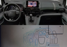 Mahogany Look Dash Trim Kit for Peugeot Partner 2020-Up Interior Panel picture