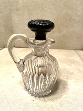 Antique ABP Cut Glass Cruet With Sterling Cap By Wilcox Sterling picture