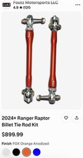 2024+ Ranger Raptor Billet Tie Rod Kit Color: Fox Orange picture