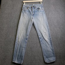 VTG Levis 505 Jeans Mens 28x32 Blue Light Wash Denim USA Made Straight Leg 80s picture