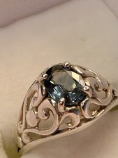 100% Natural Blue Green Spinel Jewel Grade 1.5CT Custom Color Change Sz7 Vintage picture