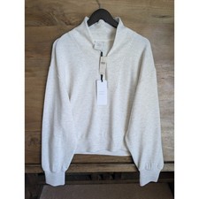 NWT Varley Davidson Sweatshirt Womens Large Ivory Long Sleeve 1/4 Zip 83591370 picture