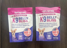 Pup Labs K9 Belly Bliss 60 Scoops  2 x 30 Per Bag  .Exp 12/2027 - New/Sealed picture
