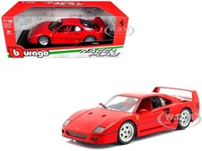 1987 FERRARI F40 RED 1/18 DIECAST MODEL CAR BY BBURAGO 16023 picture