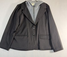 Maeve by Anthropologie Black Blazer with Houndstooth Hood Size XL picture