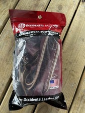 Occidental Leather Tool Belt Suspenders Brown Leather Adjustable picture