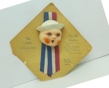 Rare MOC 1940s HP  WW2  Navy Sailor Pin Sweetheart Brooch 