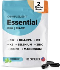 Complement Essential Vegan Multivitamin for Men & Women 60 Serving (180 Capsule) picture