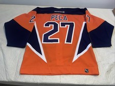 Authentic Michael Peca Islanders Orange Jersey Mens 46 Mic Koho Clean Sewn NY picture