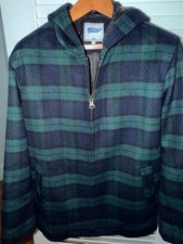 BLACK WATCH TARTAN MELTON WOOL ZERMATT JACKET XL picture