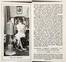 1929 Eveready Sunshine Lamp Carbons Advertisement Lighting Medical Ephemera  picture