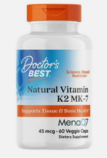 Doctor's Best Natural Vitamin K2 MK-7 With MenaQ7 60 Veggie Caps EXP 08/2026 picture