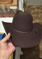 Stetson Rancher 4X 7 3/8 chocolate 4” brim great condition picture