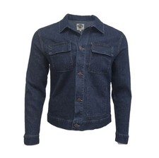 HoodLamb Men's Indigo Denim Hemp Jacket Shirt 420 MTJ009 NWT picture