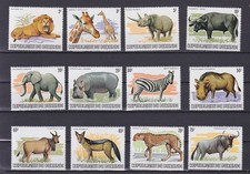 BURUNDI 1983, Sc# 589-600, CV $187, part set, Animals, MLH picture